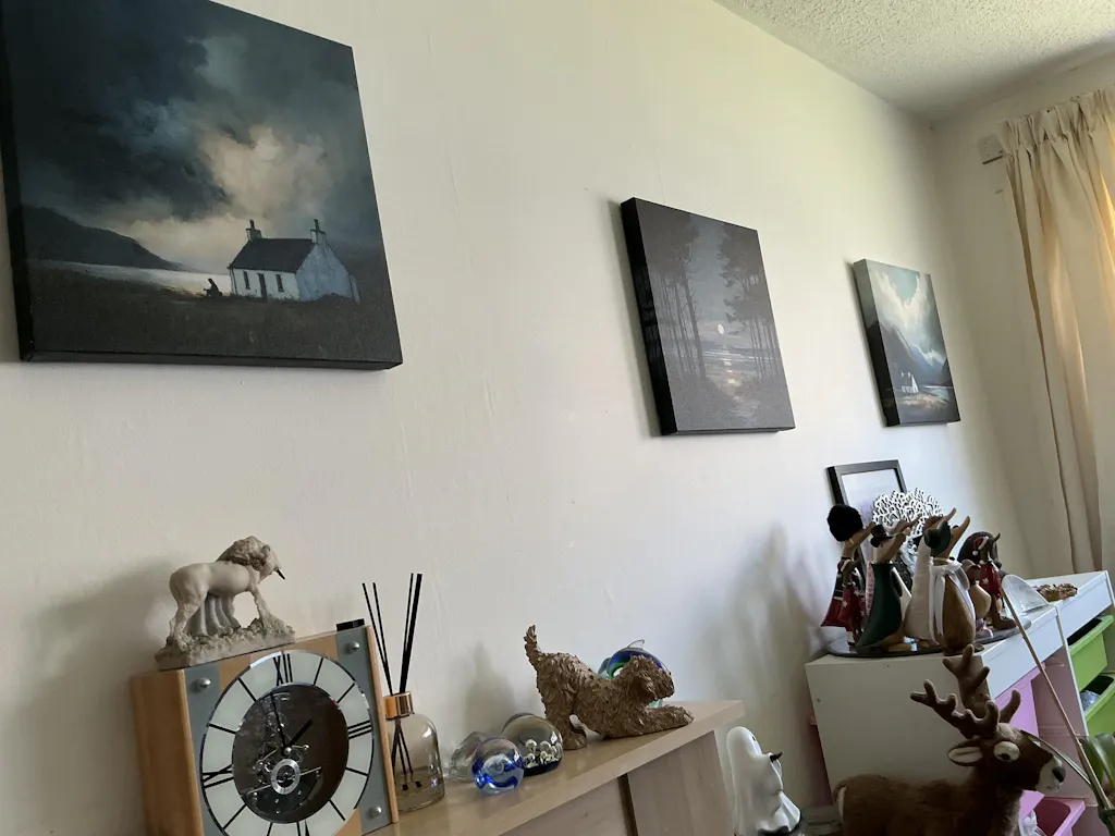 Moon Through The Pines - Canvas Print