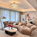 Chenille Modular Corner Sofa — Petal Corner Design