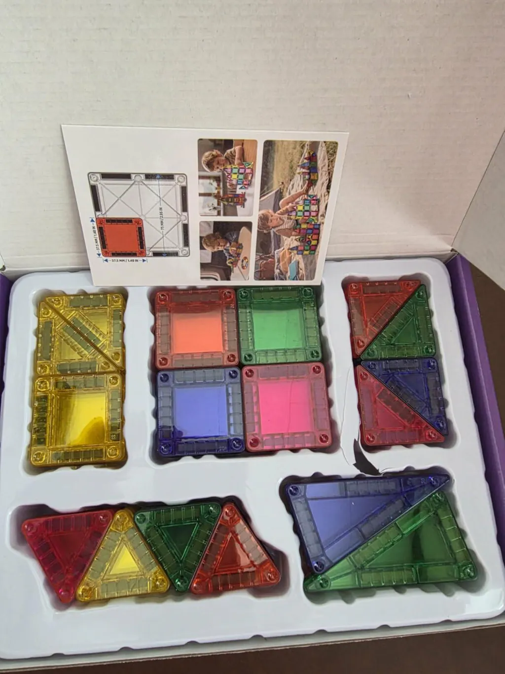 Magnetopia™【Geometric Set】Magnetic Building Blocks | 75-100 PCS | 1.5" | Tile