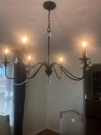 12" CLEAR GLASS BEAD MAGNETIC CHANDELIER GARLAND (Set/3)