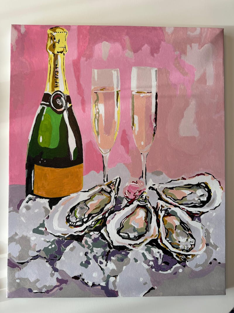 Oyster & Champagne Night Paint by Numbers