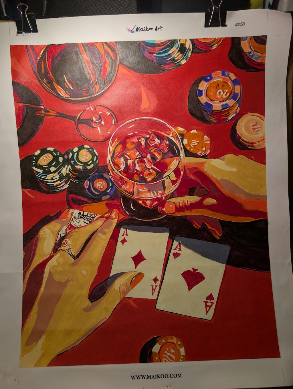 Poker and Wine - Paint by Numbers Kits