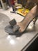 Butterfly Knot Rhinestone Silver Ankle Buckle Thin Heels Women Sandal