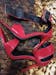 Red Number One Heeled Sandal