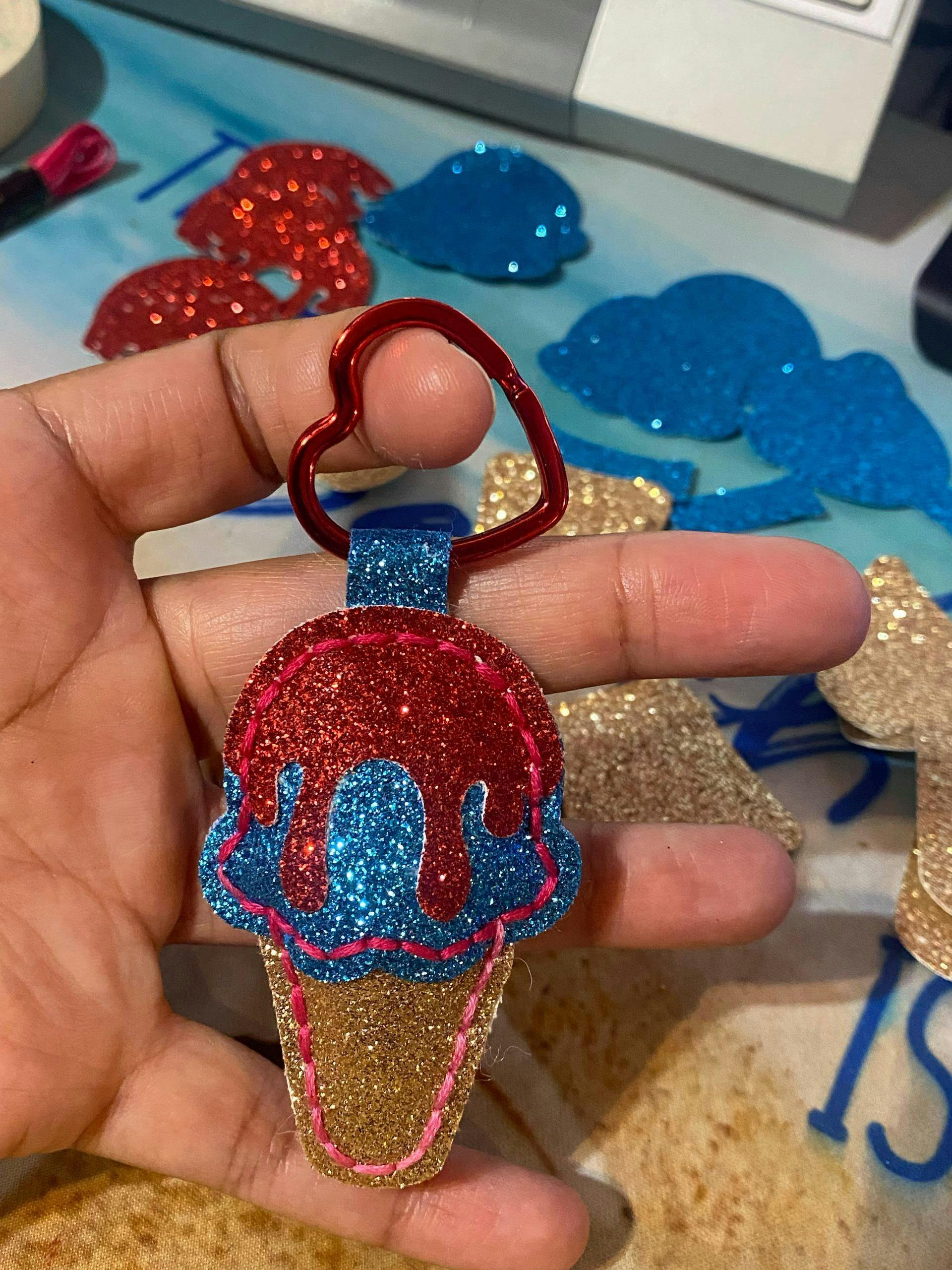 Ice Cream Keychain Leather Donut Bag Charm Sewing Pattern – Maisie Moo