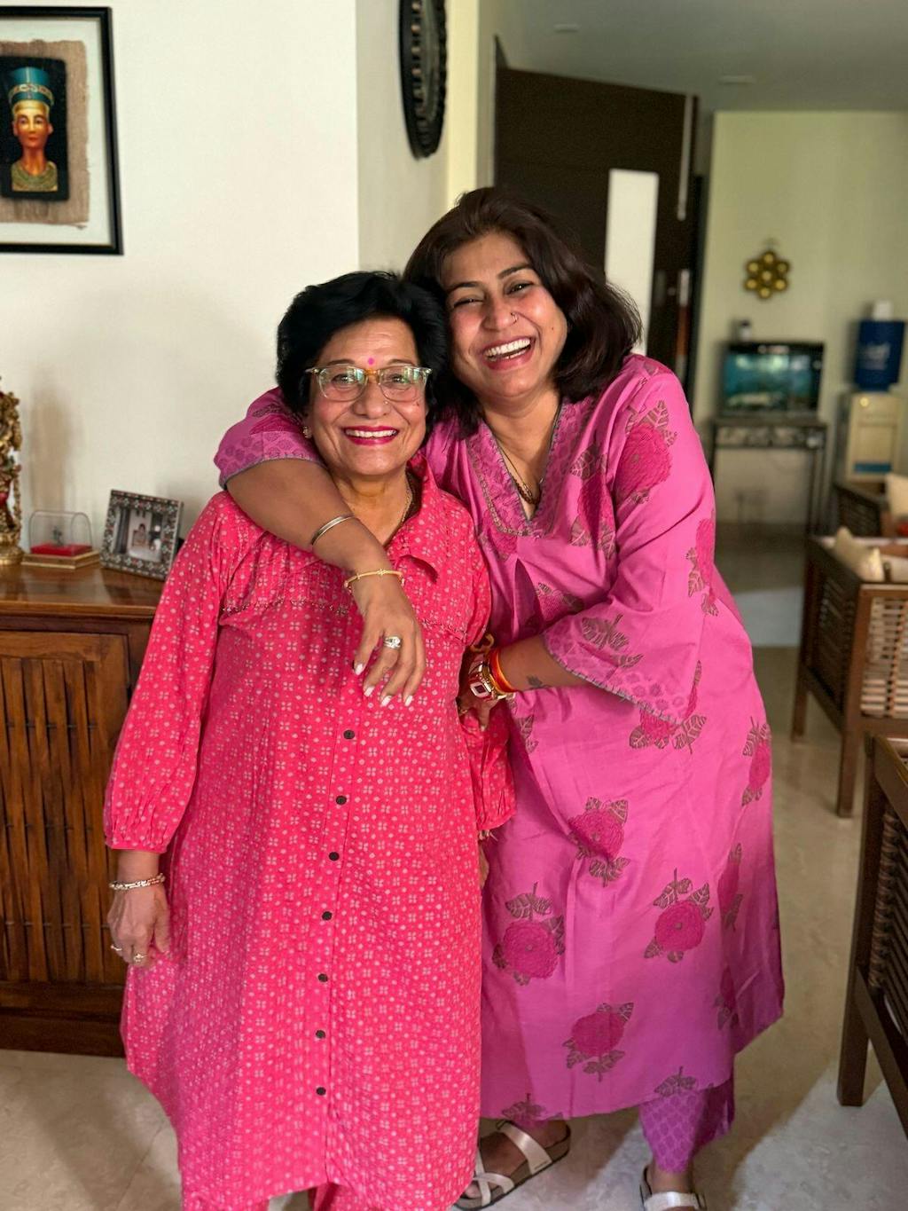 Blue Abar Tie & Dye Handcrafted lose shirt with flared pant (set of 2)