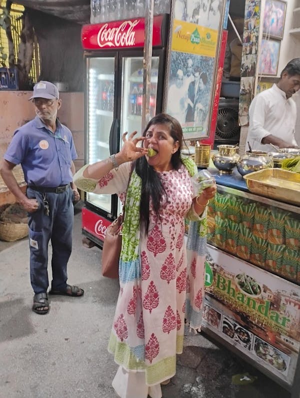 Red Hand-Block Print Anarkali Suit with Dupatta (Set of 3)