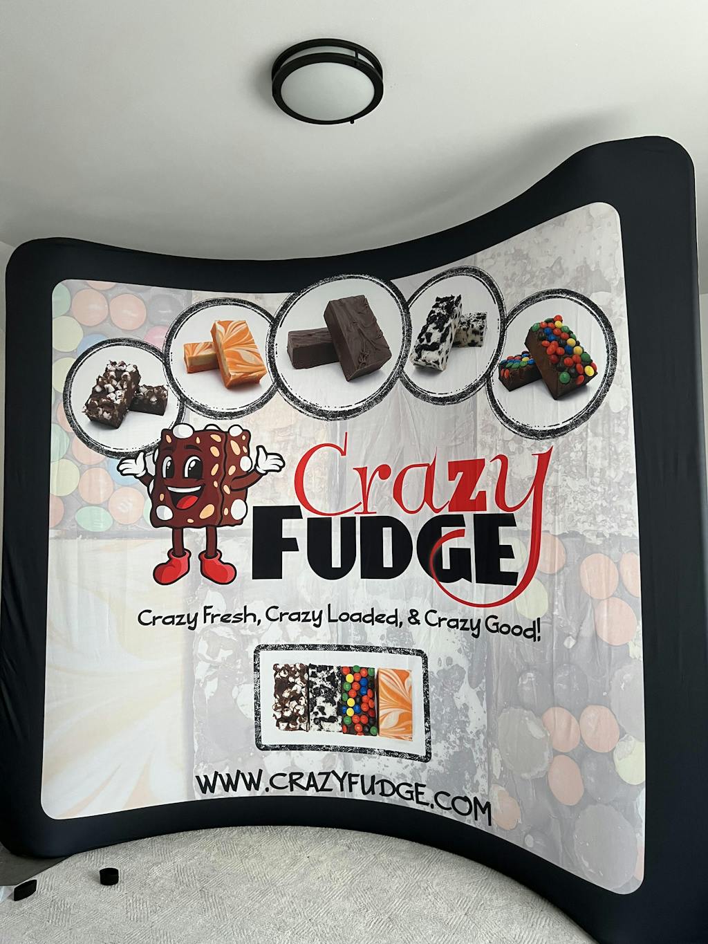 Custom Curved Tension Fabric Display