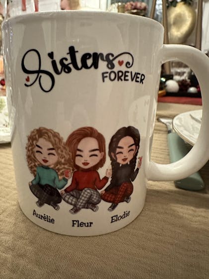 Sisters - Life Is Better With Sisters - Personalized Mug (Yellow)