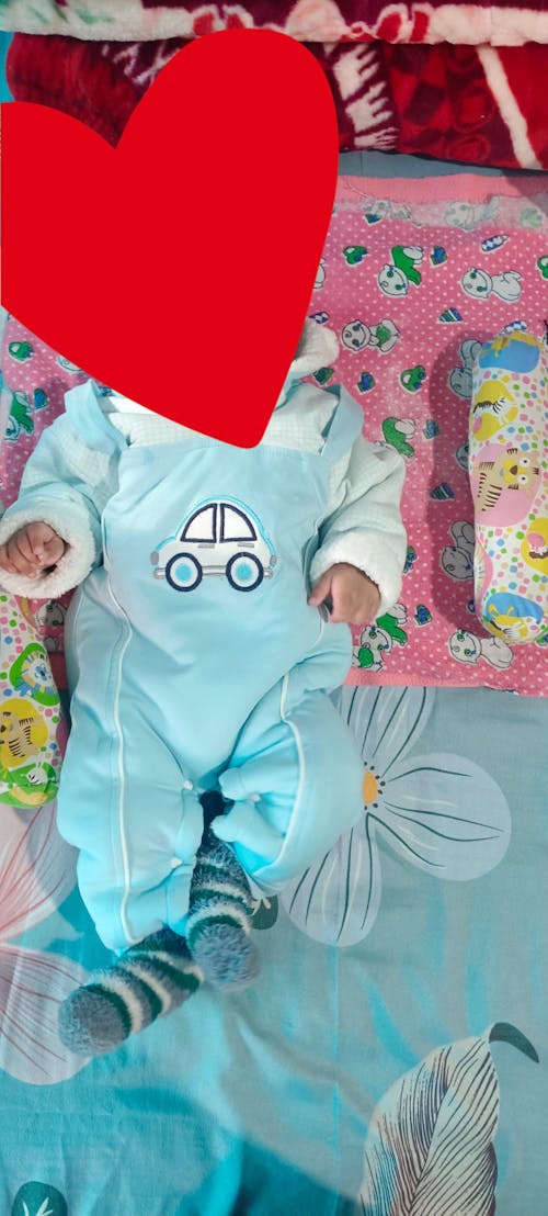 Blue Car Fleece Winter Romper with Sherpa