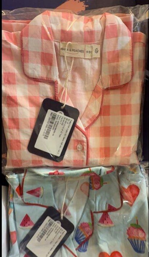 Pink Gingham Full Sleeves Night Suit