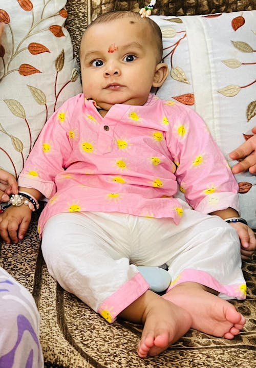 Pink Sun Cotton Kurta Set