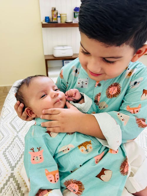 Shy Animals Cotton Kurta Set