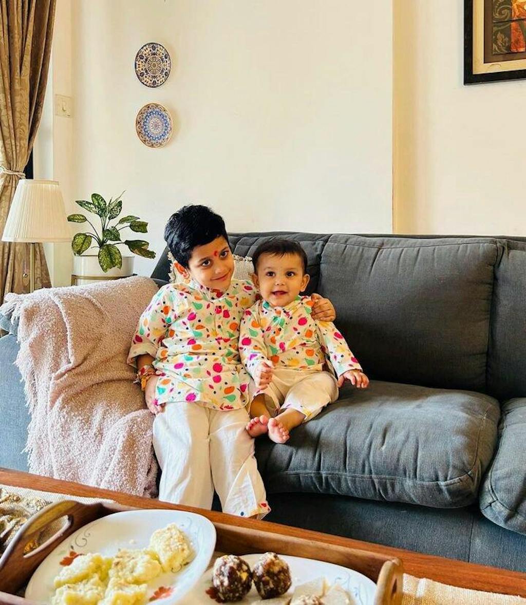 Tropical Fruits Cotton Kurta Set