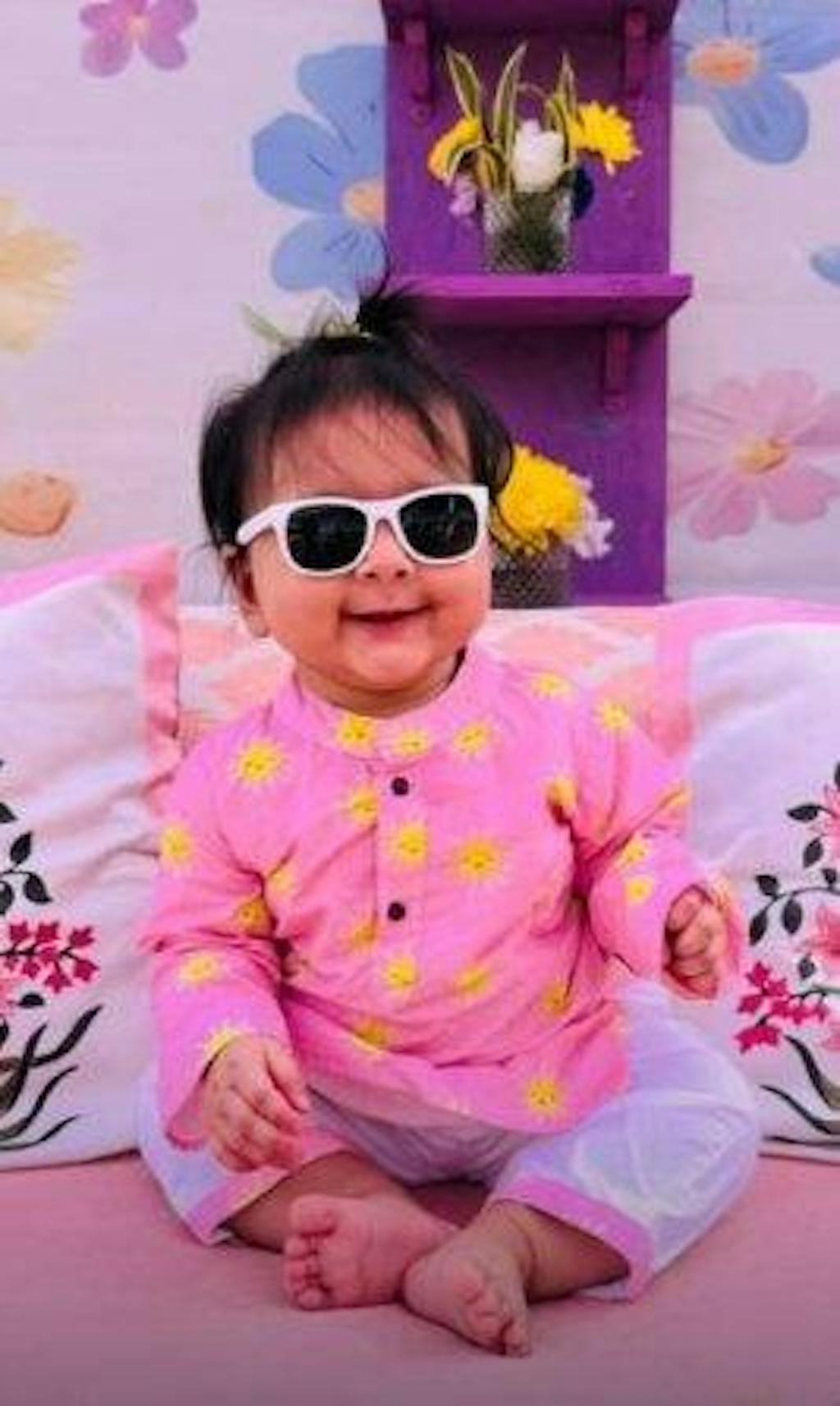 Pink Sun Cotton Kurta Set