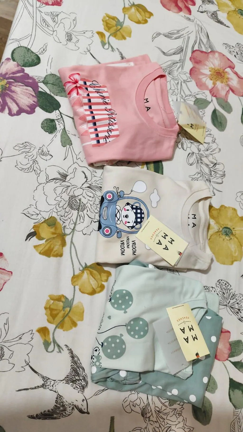 Beige Car Cotton Pyjama Set