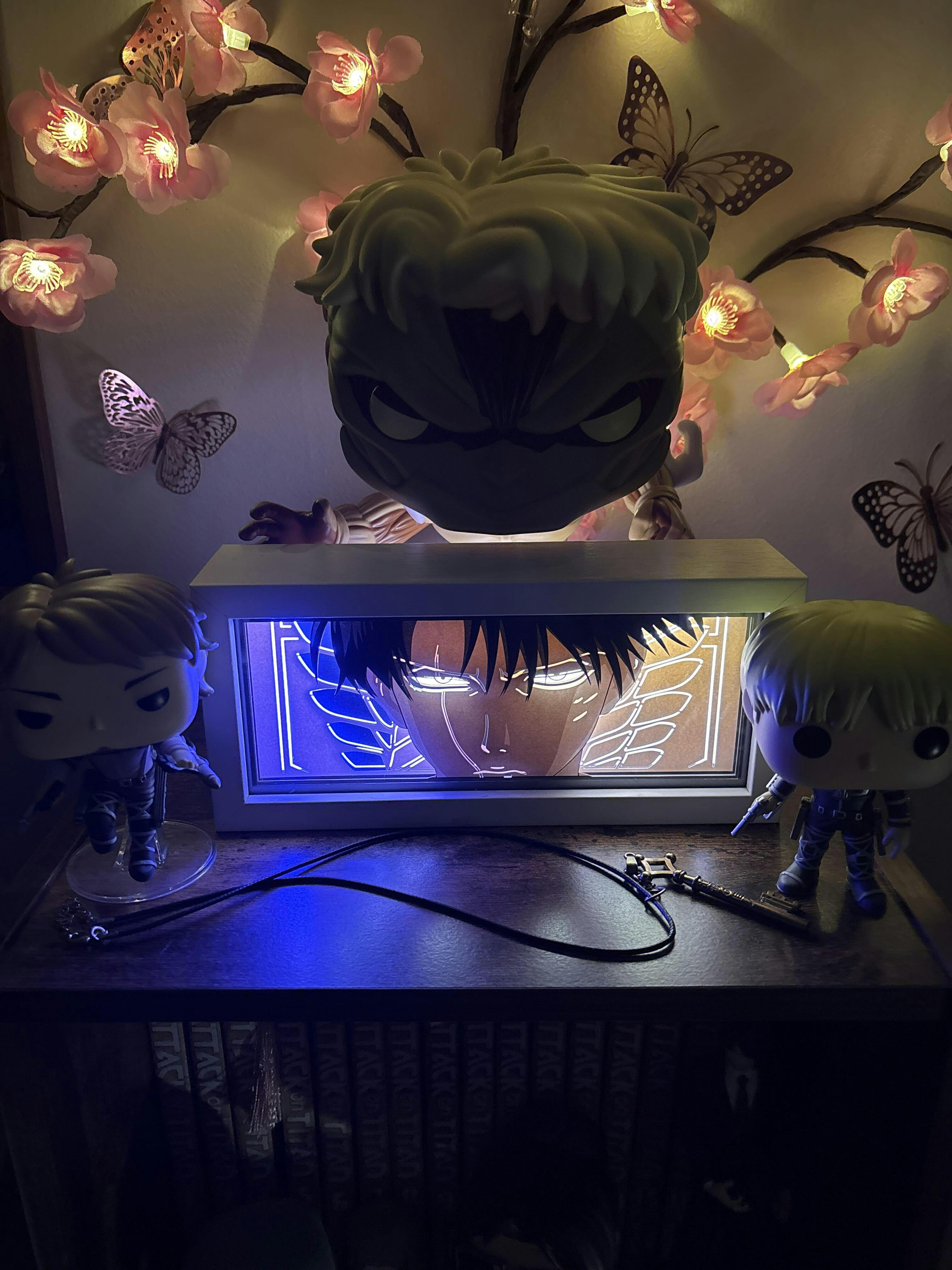 Levi Light Box – Bold Attack on Titan LED Decor for Fans – Manga