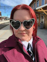 Rope & Spurs Doble bling heart - sorte solbriller med bling