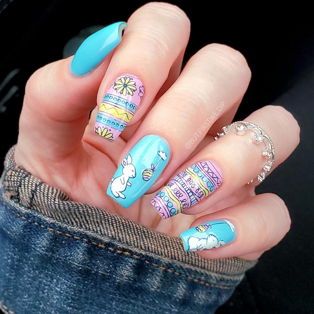 Garden Egg Hunt (M349) - Nail Stamping Plate