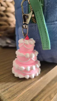 Let Them Eat cake keychain