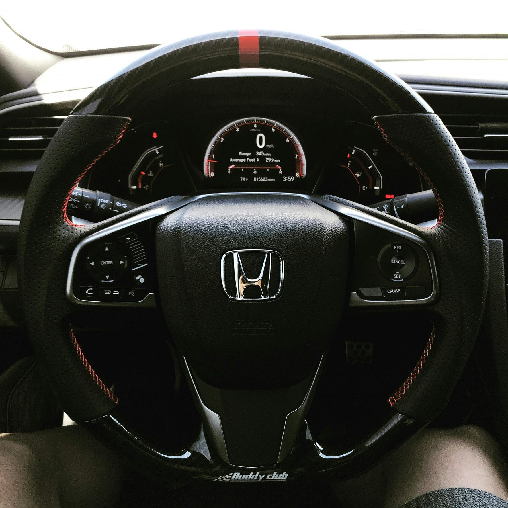 Buddy Club Racing Spec Steering Wheel 2016 Honda Civic Si Type R