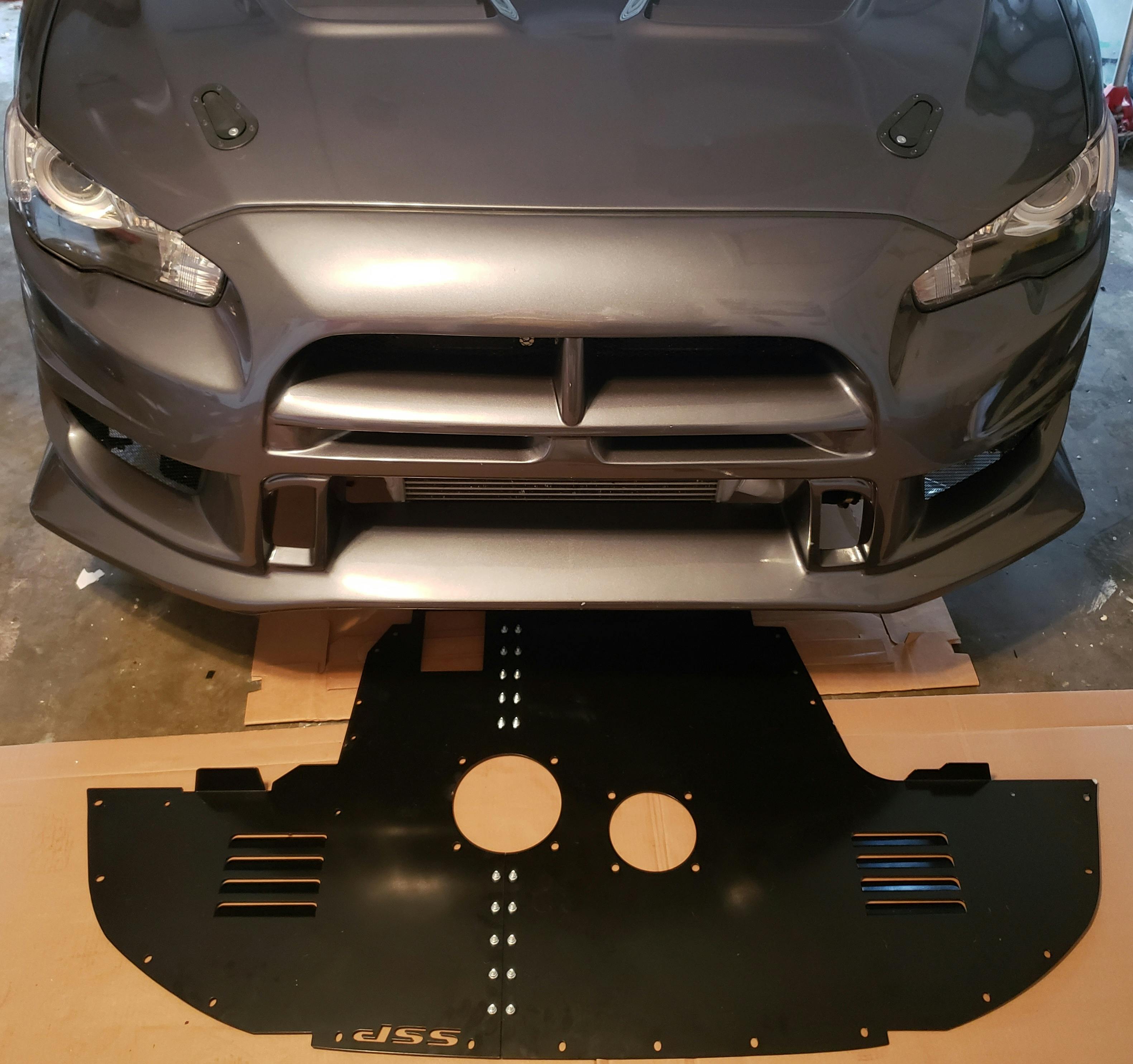 Evo X 2 Piece Aluminum Undertray By SSP 20082015 Mitsubishi Evo X