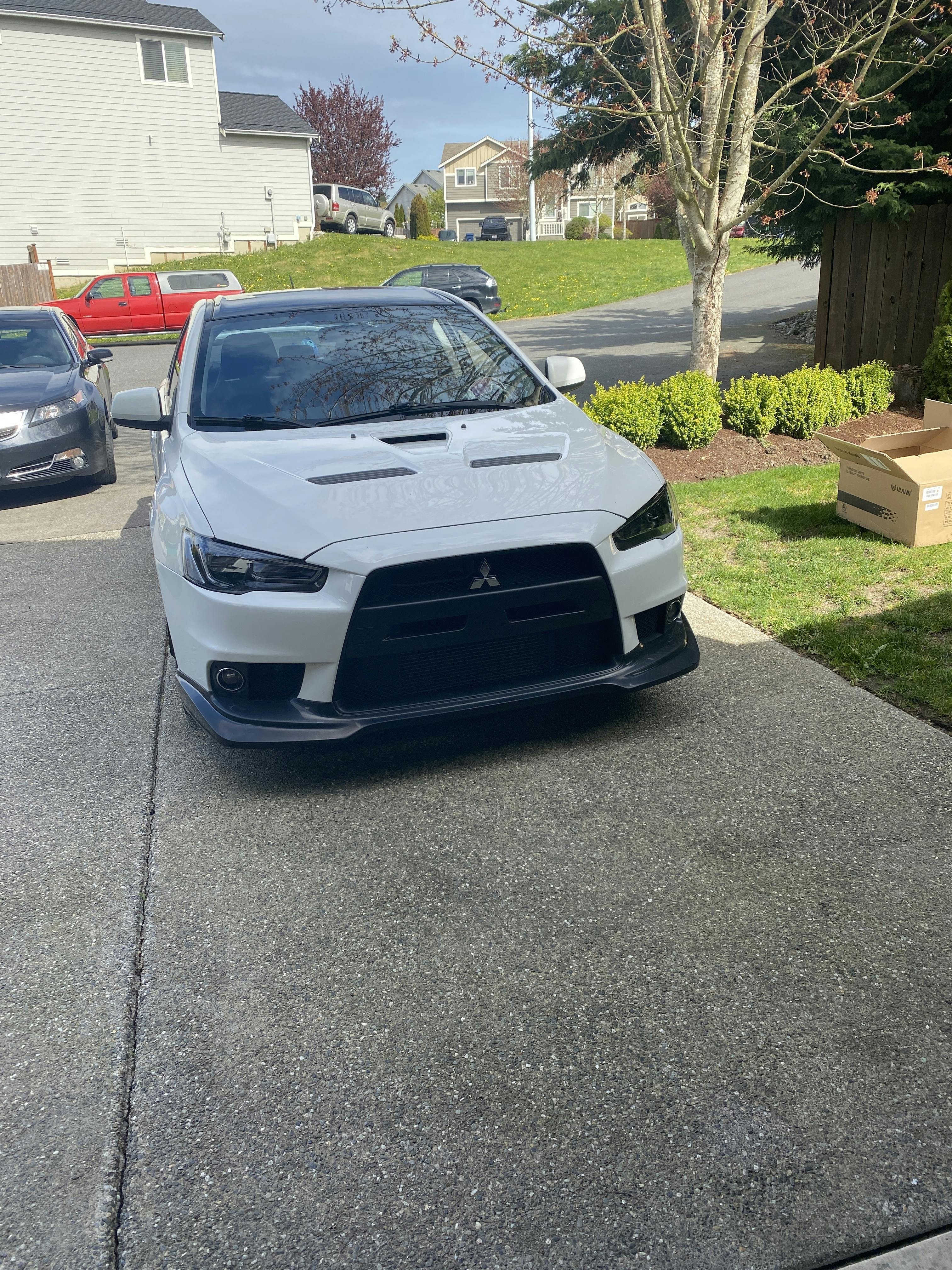 GReddy GRacer Front Lip Spoiler | 2008-2015 Mitsubishi Evo X (17030014 ...