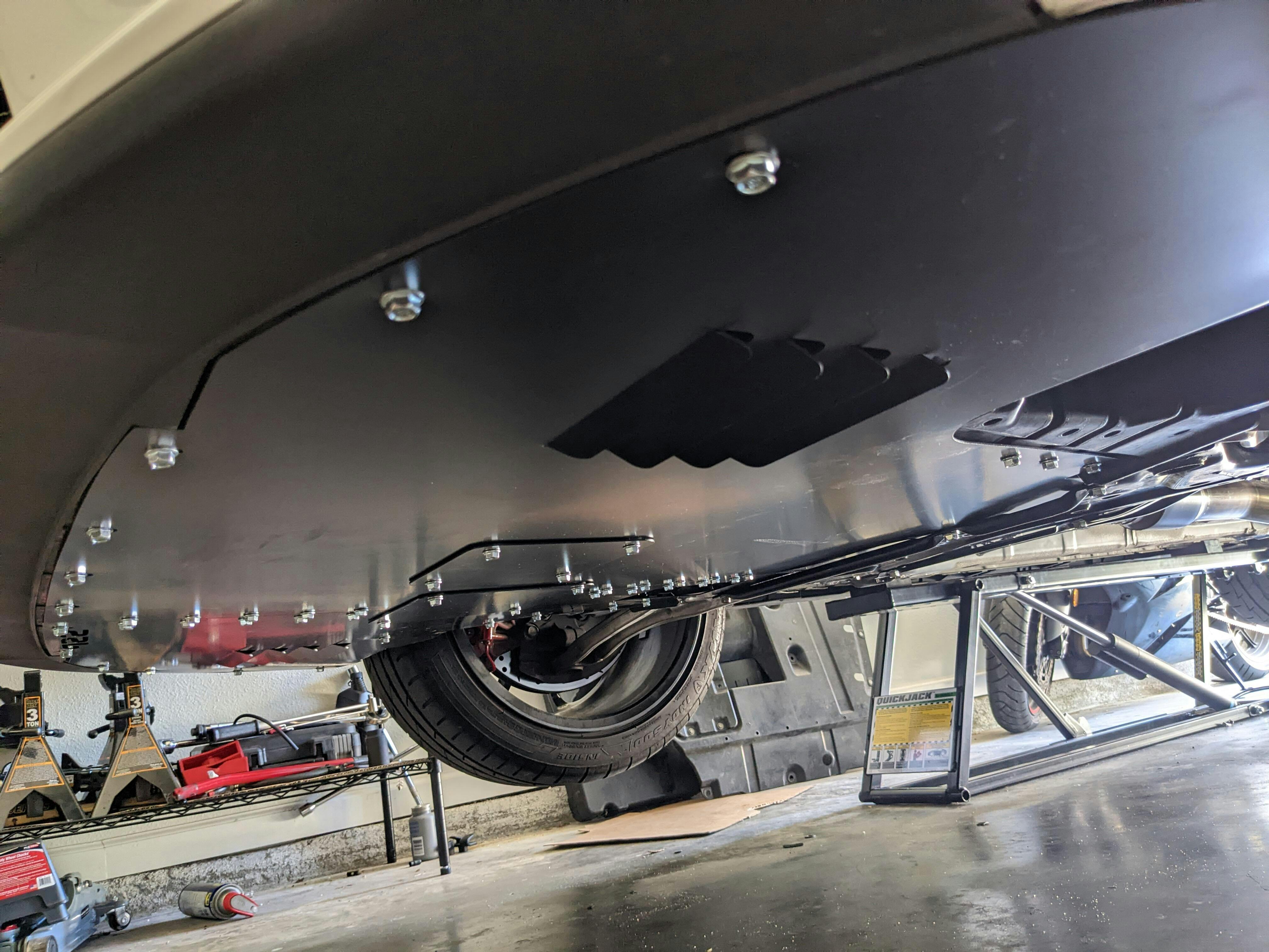 SSP 2Piece Aluminum Undertray 20082015 Mitsubishi Evo X (SSP_UT) MAPerformance