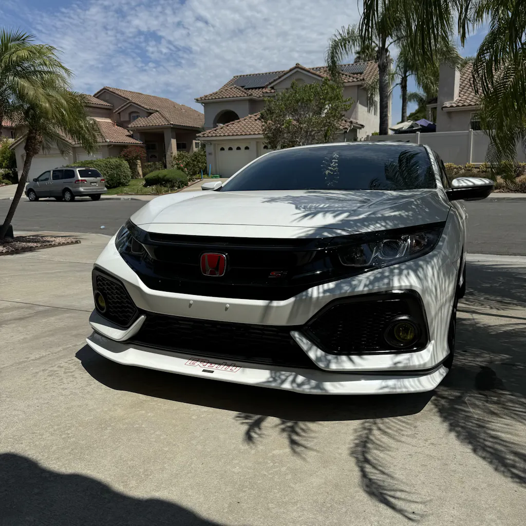 Greddy Front Lip 2017-2019 Honda Civic Si Coupe and Sedan (FRP unpainted) main image 1