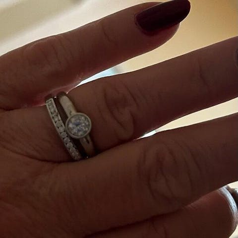 1.00 TCW Round Cut Lab Grown Diamond Wedding Band Gift For Her