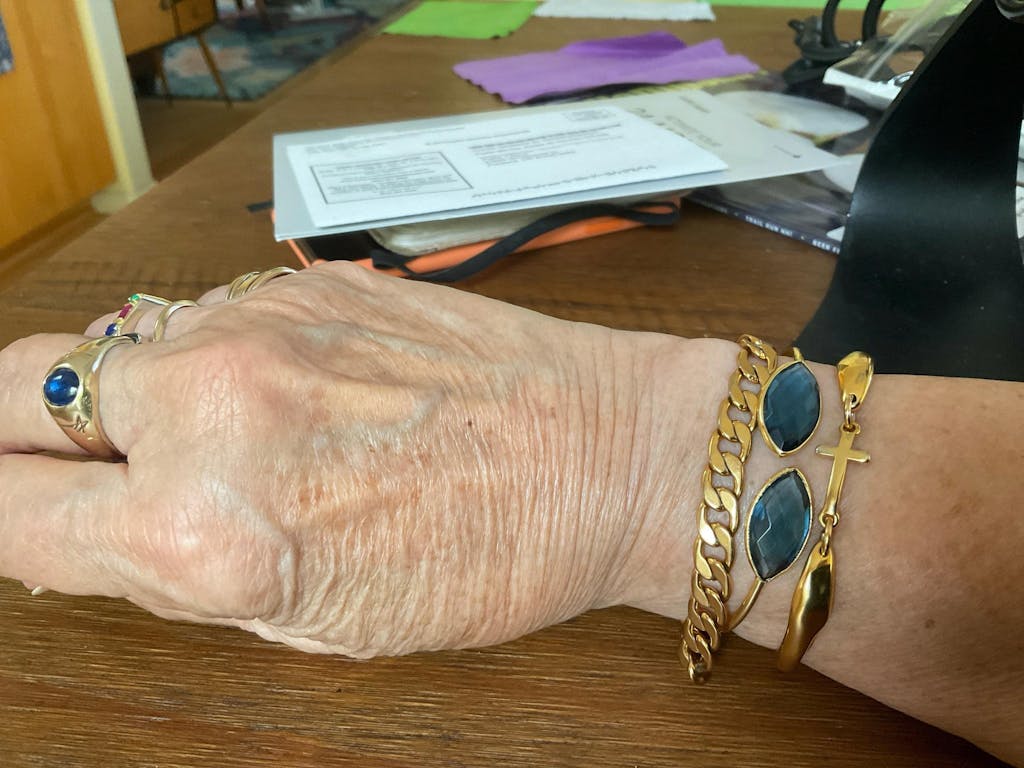 Iolite hydro Adjustable Bracelet ~ Gold Plated 18k or Silver Plated ~MB037A