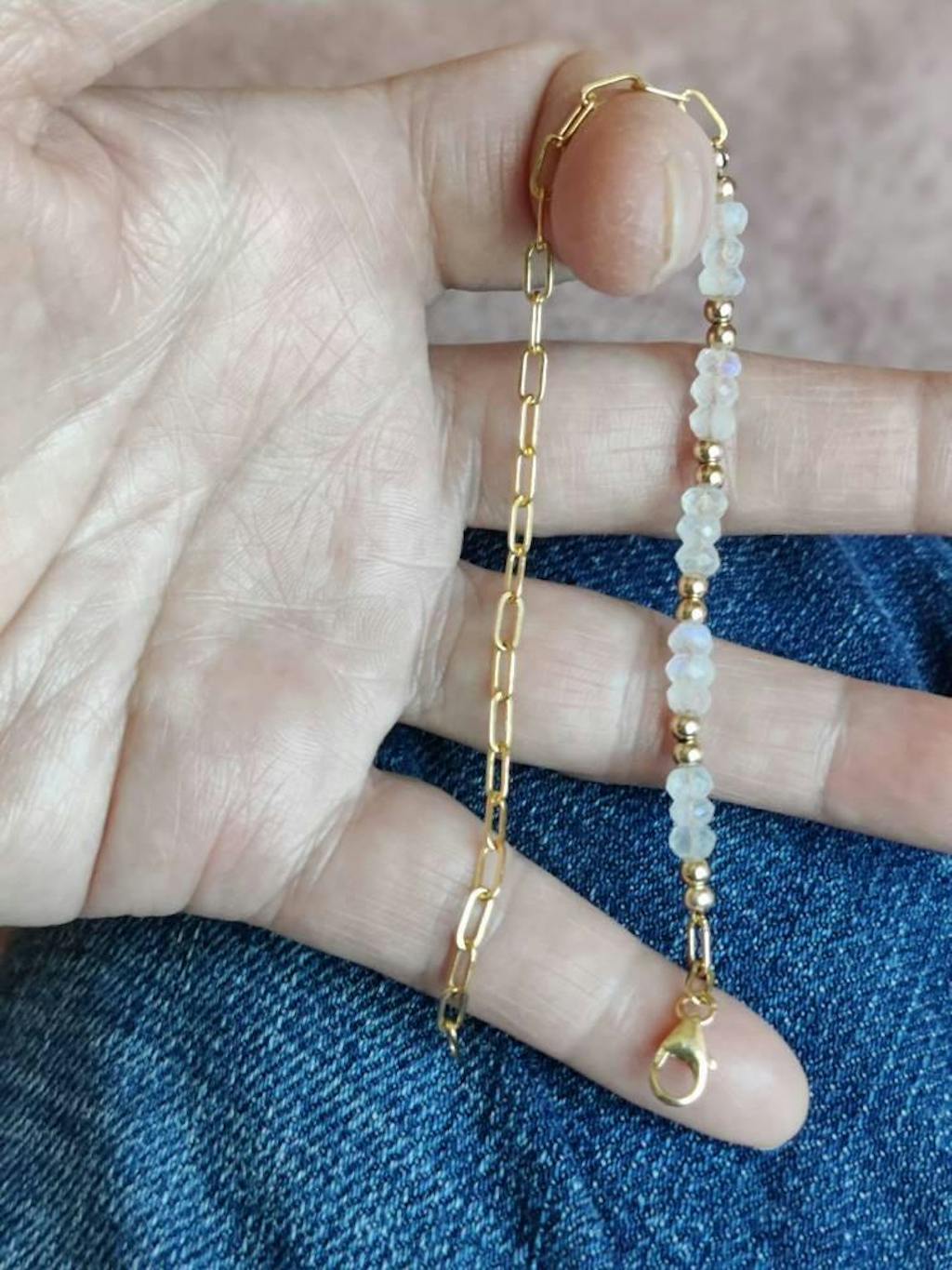 Moonstone Bracelet ~ Gold Filled or Sterling Silver 925 ~ MB018