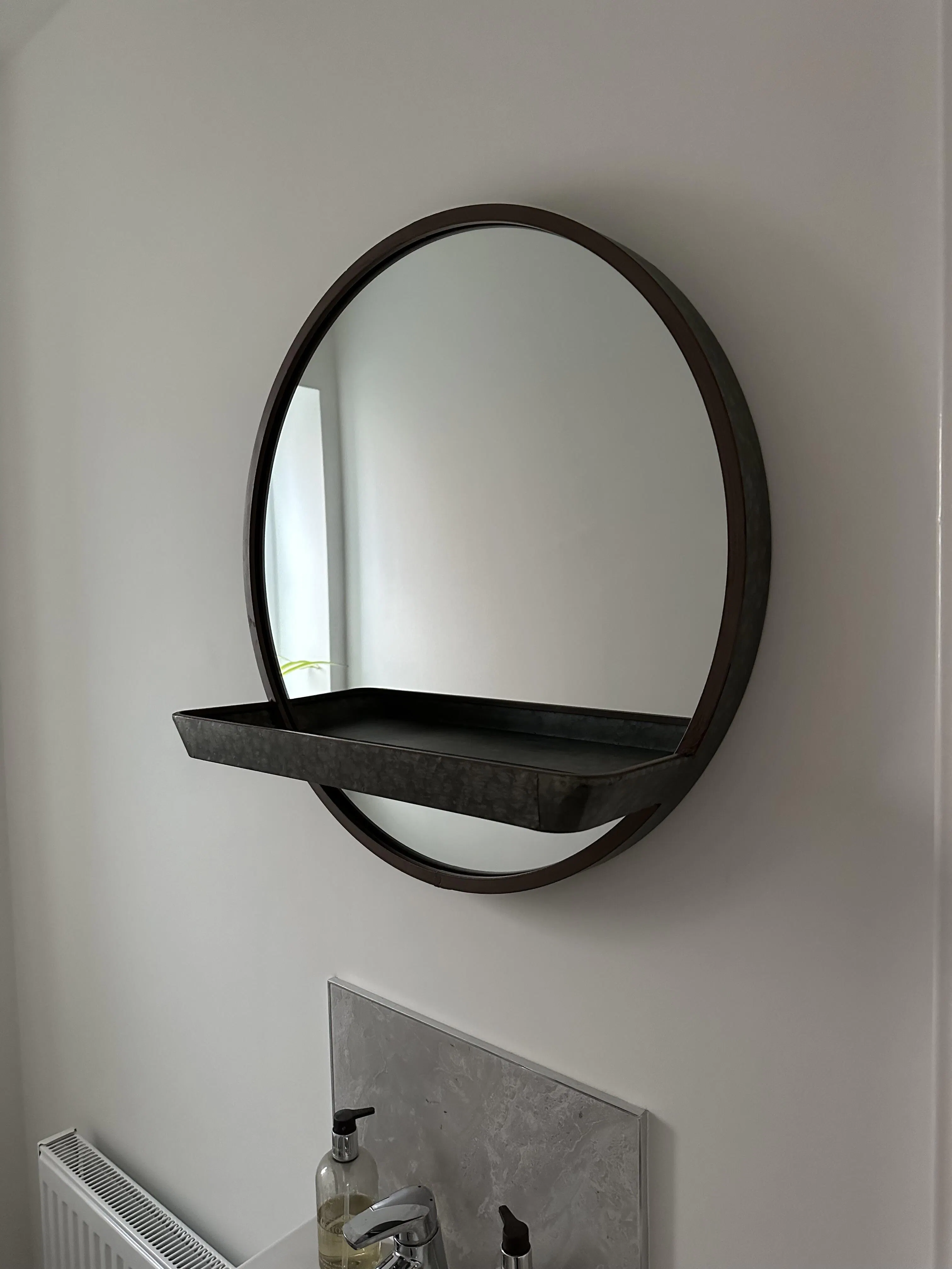 Round Wall Mirror with Shelf – Margo & Plum