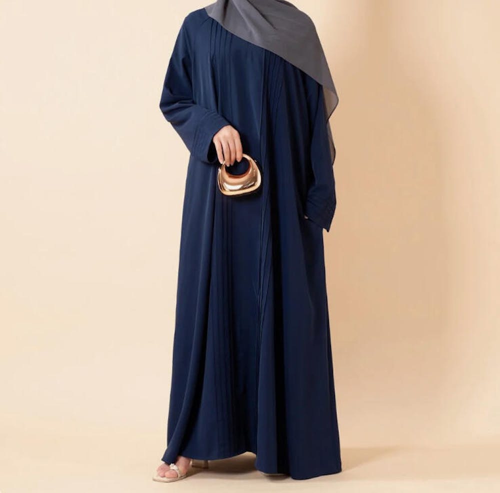 Serene Pleated Georgette Abaya Loose Full-Length Modest Style (MA254)
