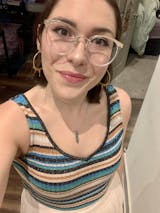 Dripping Oval L Hoop Earrings