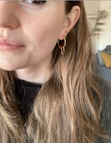 Dripping Circular S Hoop Earrings