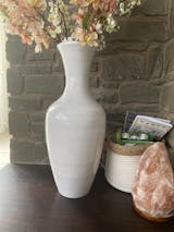 White handmade bamboo vase 60cm tall Floor or table vase