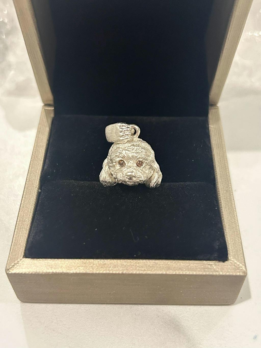 Adorable Bichon Frise Pendant - Handcrafted 925 Silver Memorial Jewelry