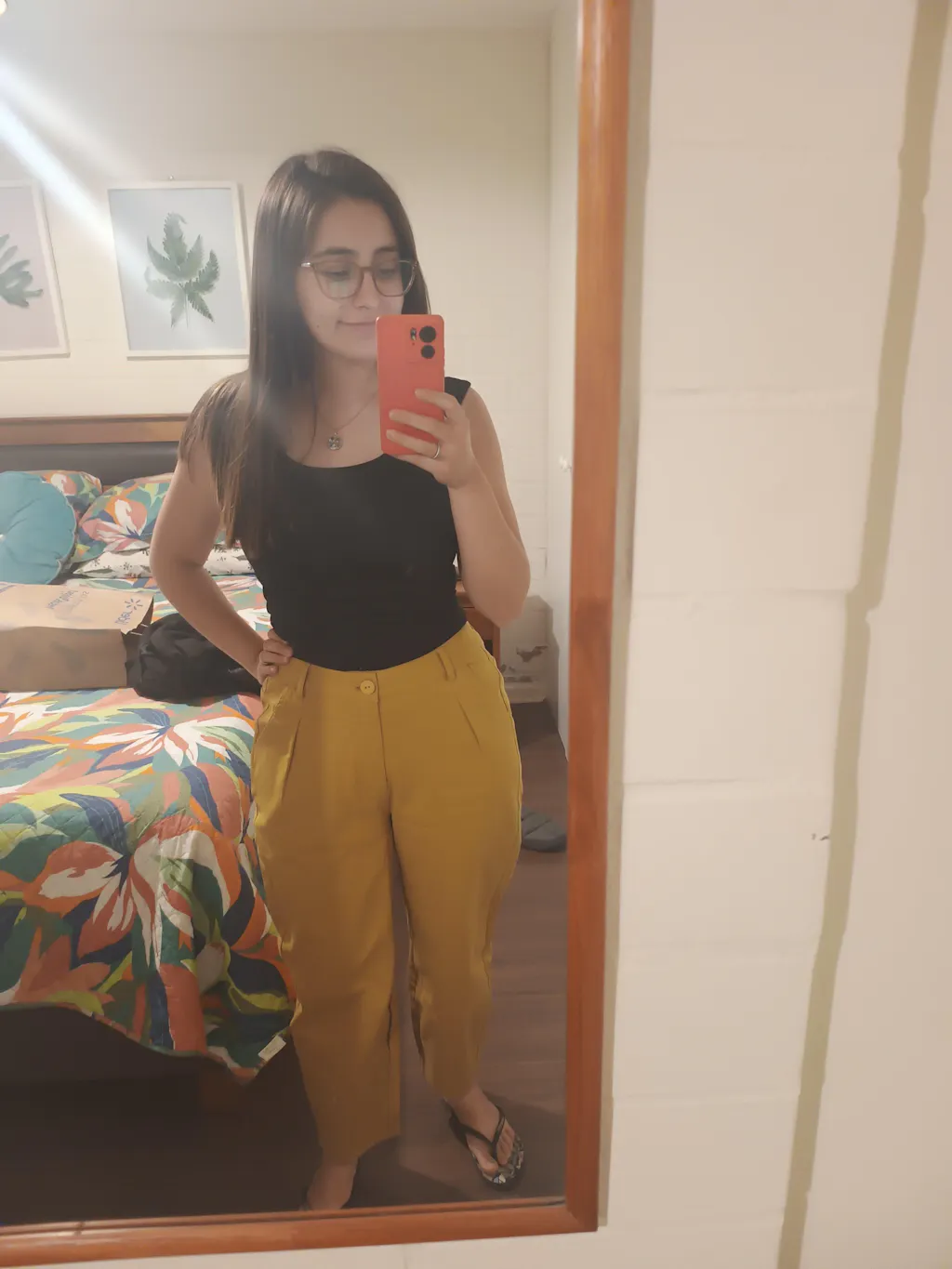 Pantalón Slouchy Largo Mostaza