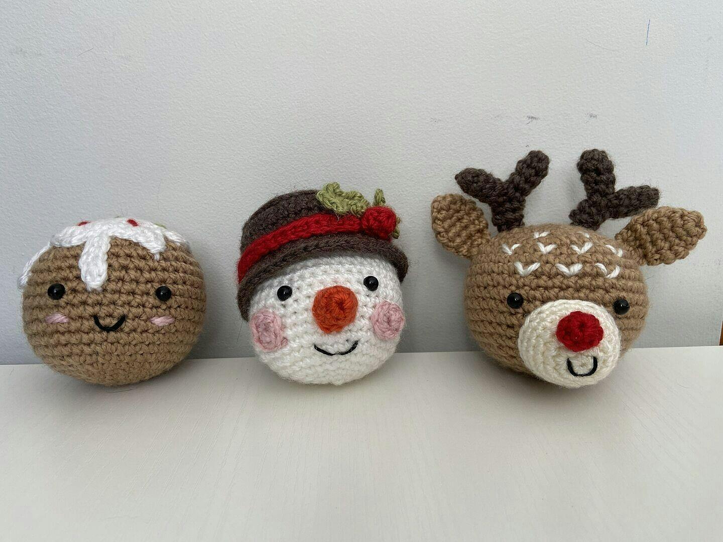 Kit De Crochet Boules De Noël Pour Débutants - 3 Modèles, Tutoriel Vidéo, Fourni Avec Fil Et Crochets - 7