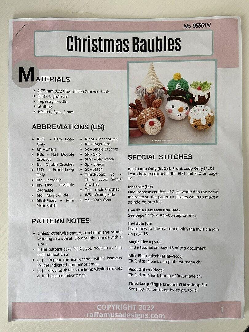 Kit De Crochet Boules De Noël Pour Débutants - 3 Modèles, Tutoriel Vidéo, Fourni Avec Fil Et Crochets - 3