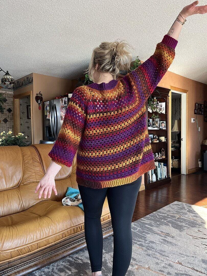 Granny Pop Crochet Cardigan – Mary Maxim