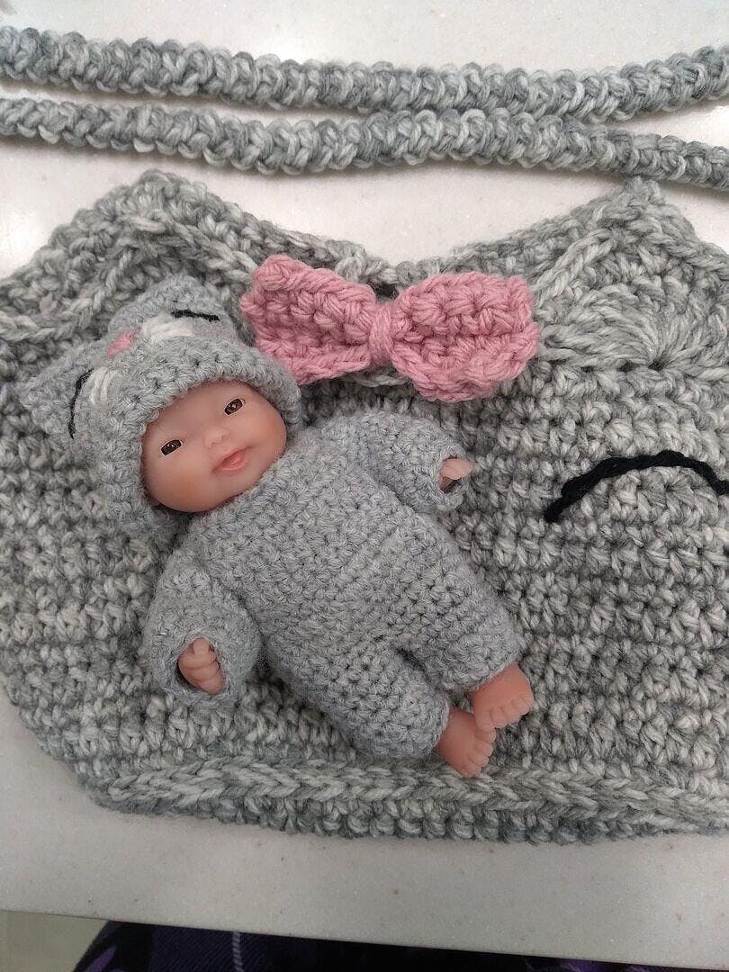 Kitty Kat Bag & Doll – Mary Maxim
