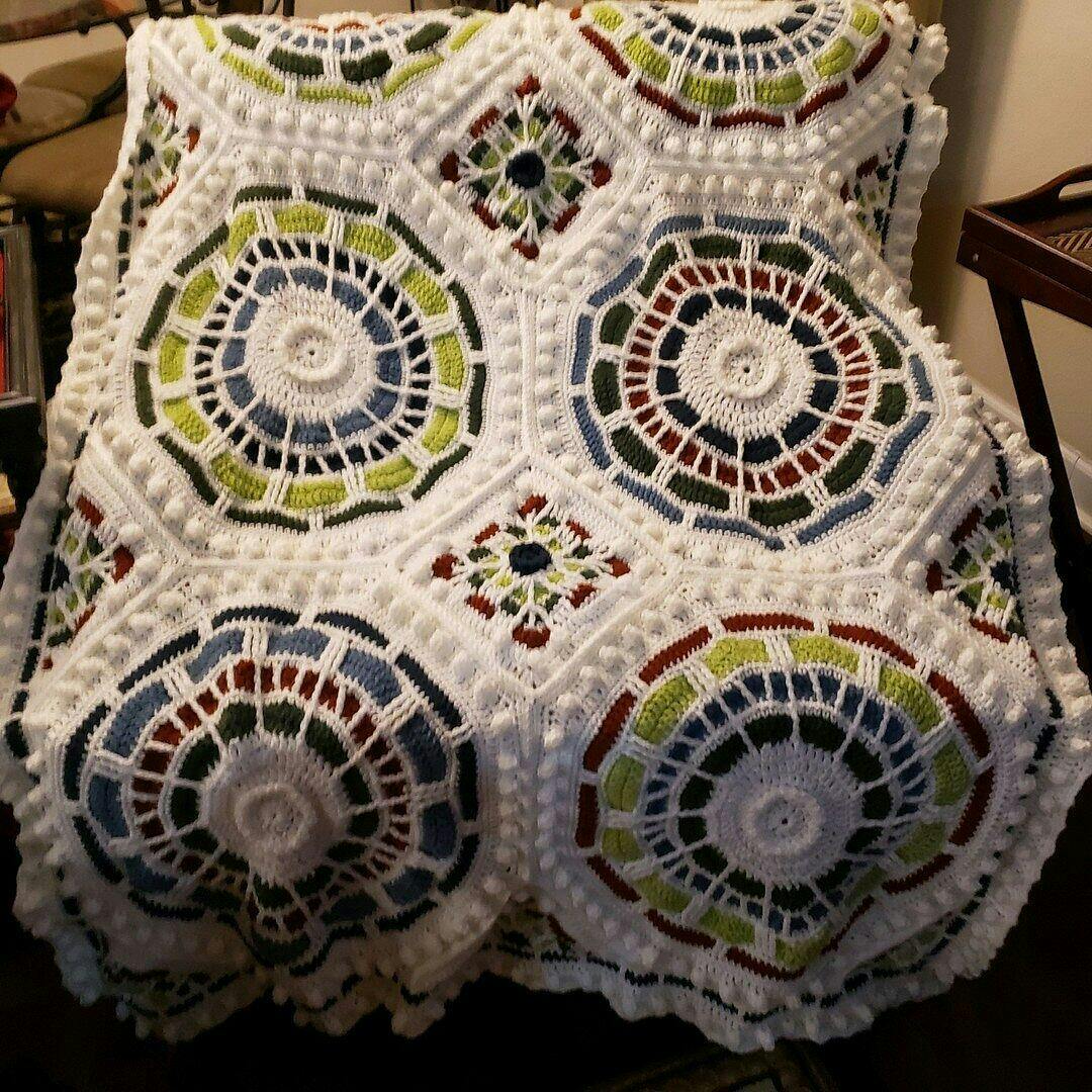 Summer Mosaic Afghan – Mary Maxim