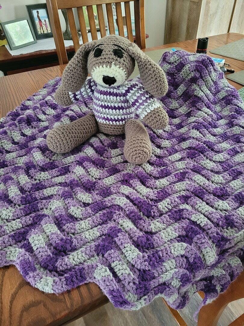 Brody Baby Blanket and Puppy – Mary Maxim