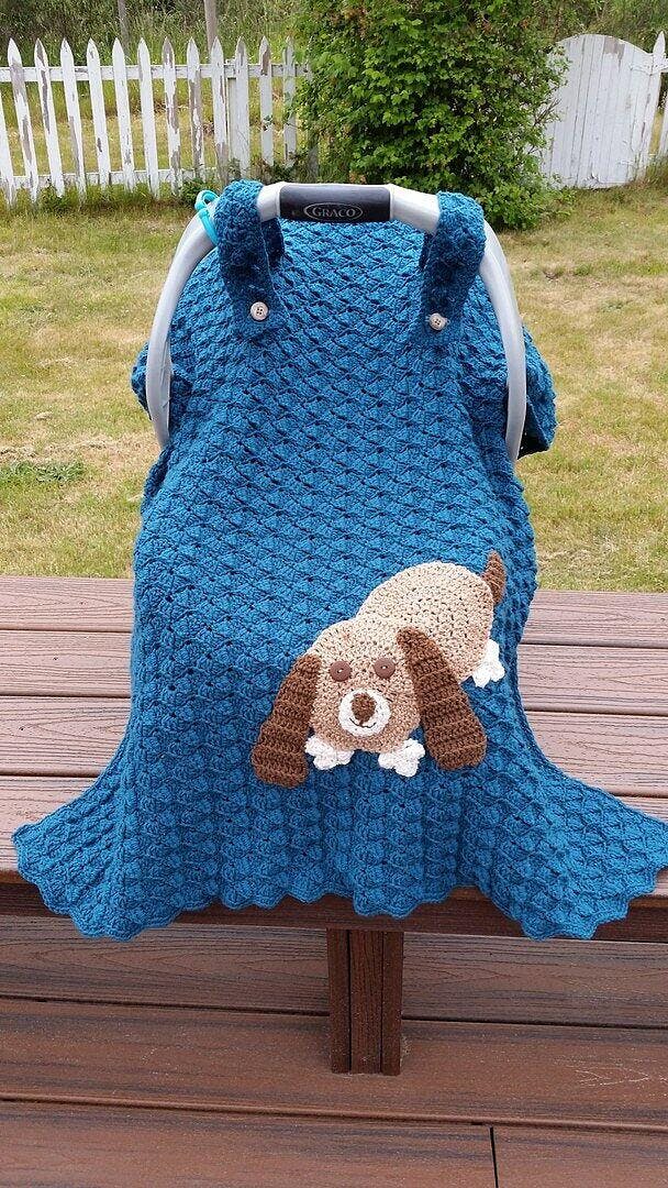 Puppy Snuggles Car Seat Cover – Mary Maxim