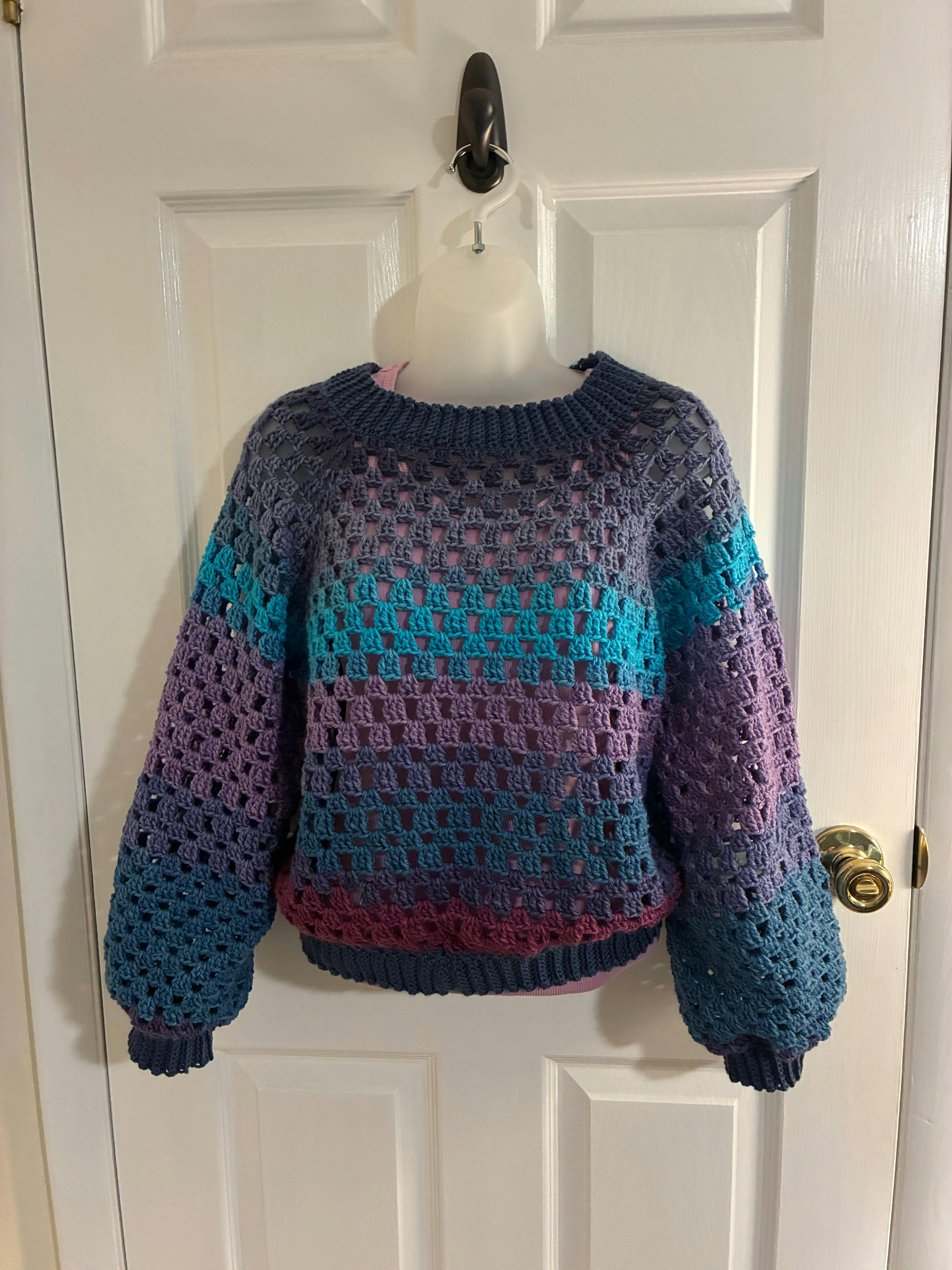Granny Pop Crochet Pullover Sweater – Mary Maxim