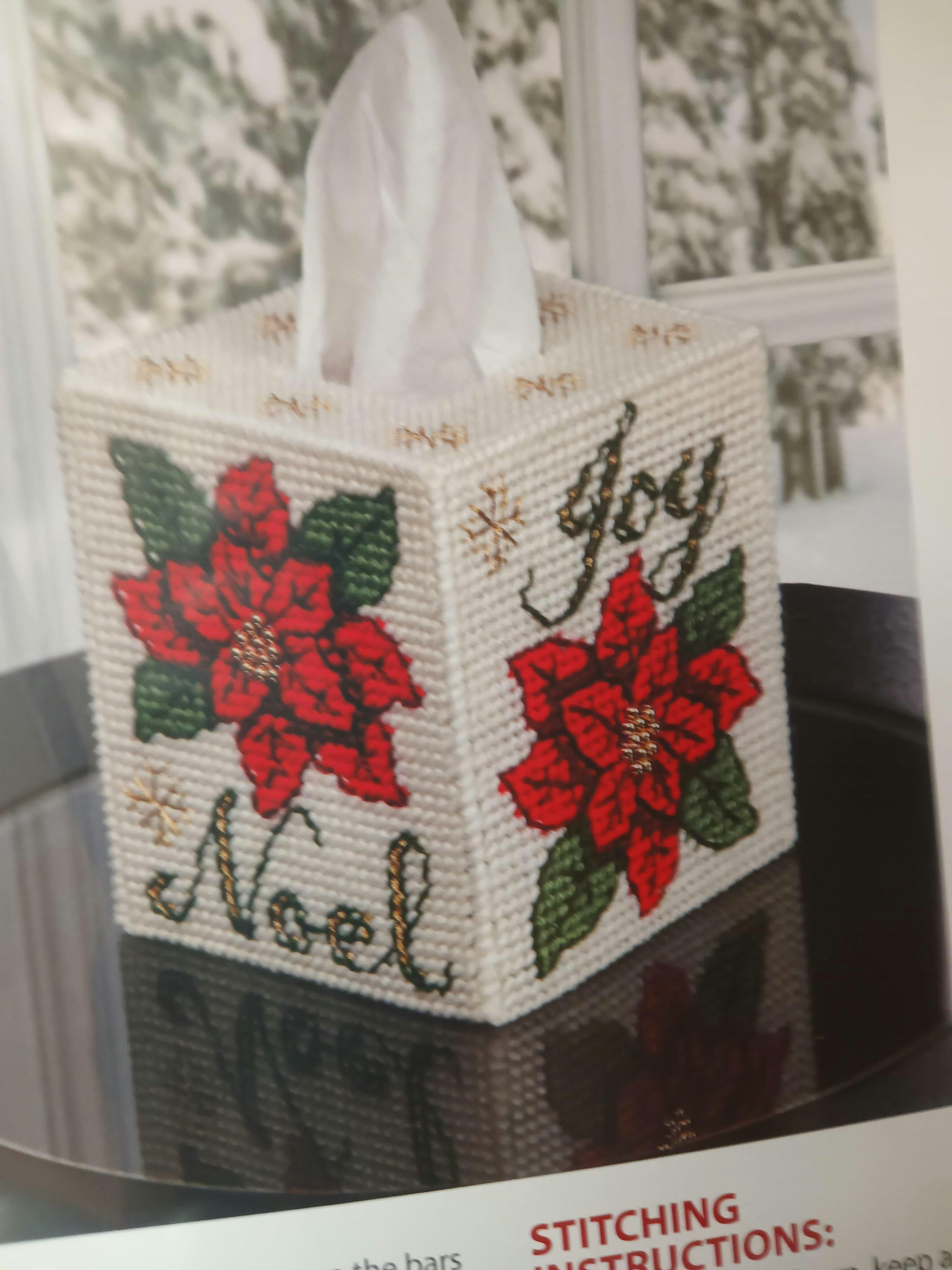 Poinsettia Tissue Box Cover Plastic Canvas Kit – Mary Maxim