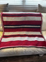 Crocheted Stripes Throw