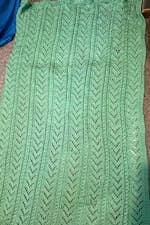 Cables & Lace Knit Baby Blanket